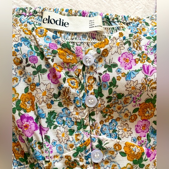 Elodie Floral off the shoulder mini dress with cutout back - Picture 3 of 3